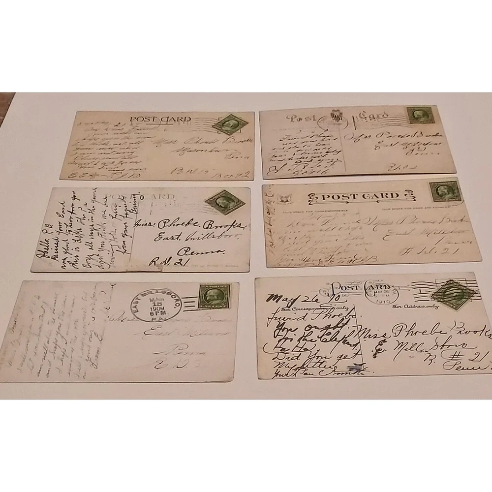 Antique Postcards - Love Story in Postcards - Phoebe & Earl 1909-1914